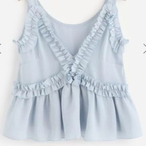 SHEIN Frill Embellished Chiffon Top